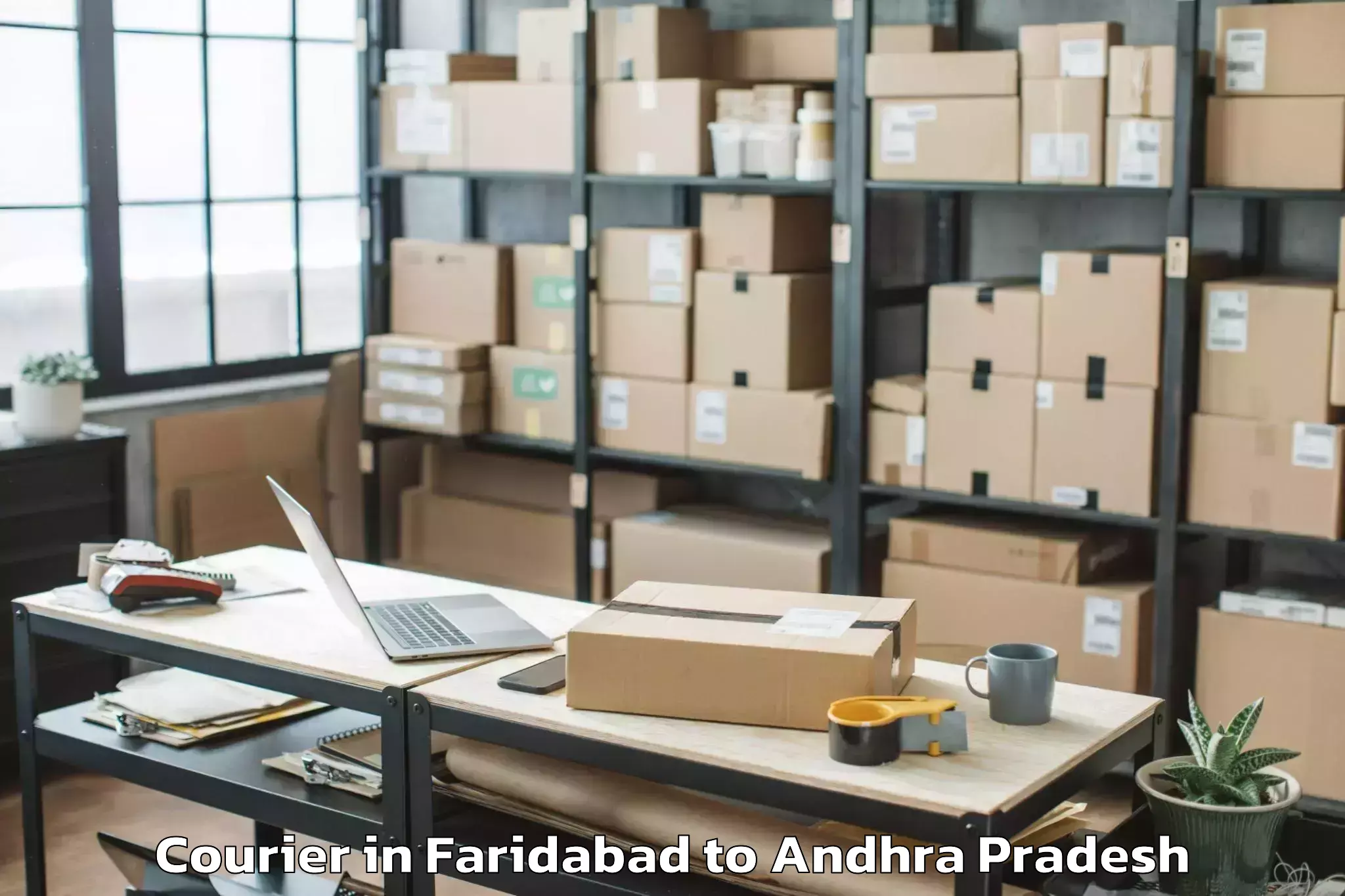 Easy Faridabad to Rapur Courier Booking